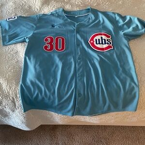 Nike Chicago Cubs Blue Button-Front Jersey Kyle Tucker #30